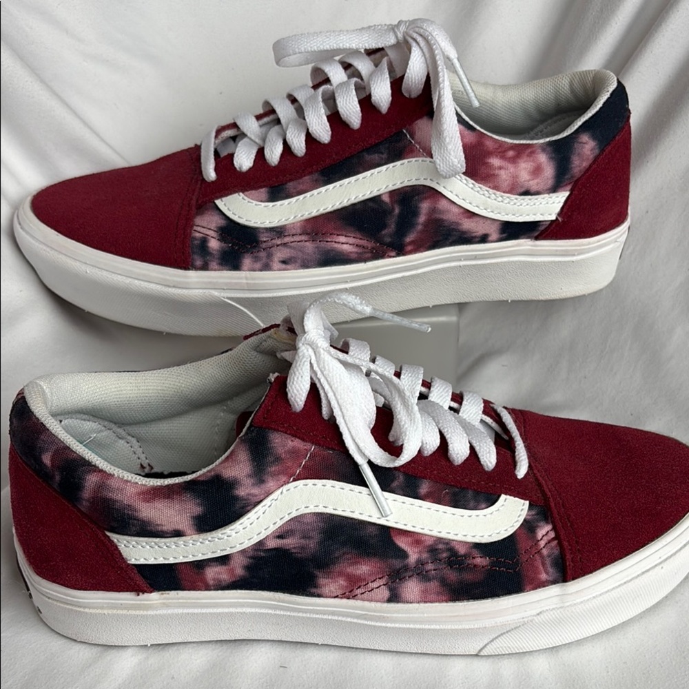 Van's old skool comfycush grunge wash, men's size 7, women's size 8.5